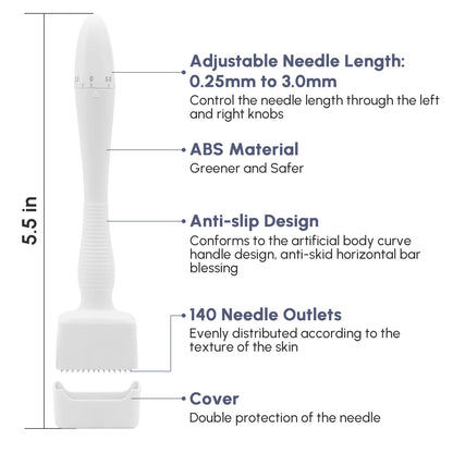 Stylo à aiguilles réglables en titane pour micro-aiguilles Derma