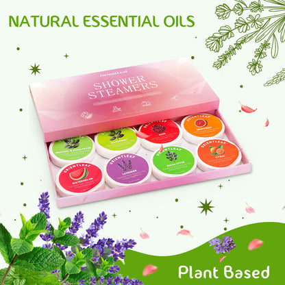 Bombas de ducha de aromaterapia con vaporizador de ducha, 8 unidades, con aceites esenciales naturales