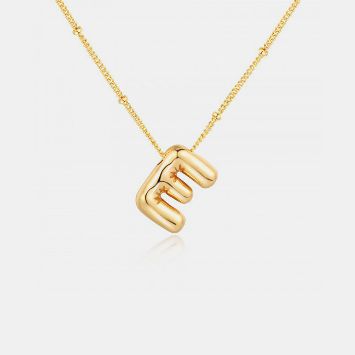 Collier pendentif lettre plaqué or