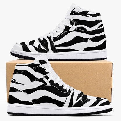 Zapatillas altas de piel con diseño de cebra de Jacki Easlick 