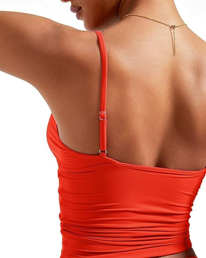 Débardeur sexy sans manches à col en V profond pour femme, haut basique ajusté Y2K
