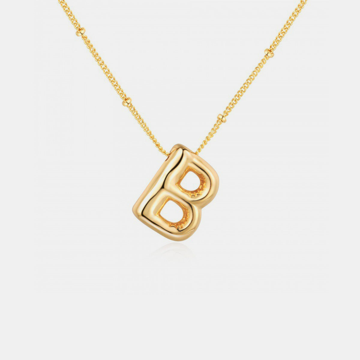 Collier pendentif lettre plaqué or