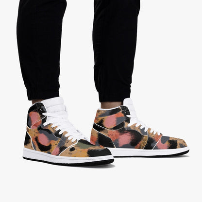 Zapatillas altas de cuero con estampado de leopardo de Jacki Easlick 