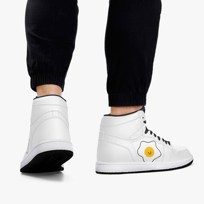 Zapatillas altas de cuero con diseño de huevo de lujo Jacki Easlick 