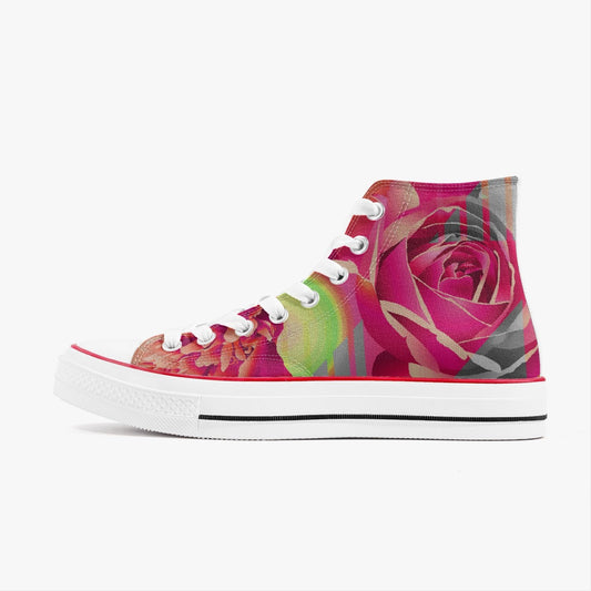 Baskets montantes en toile Jacki Easlick Couture à motif floral fluo