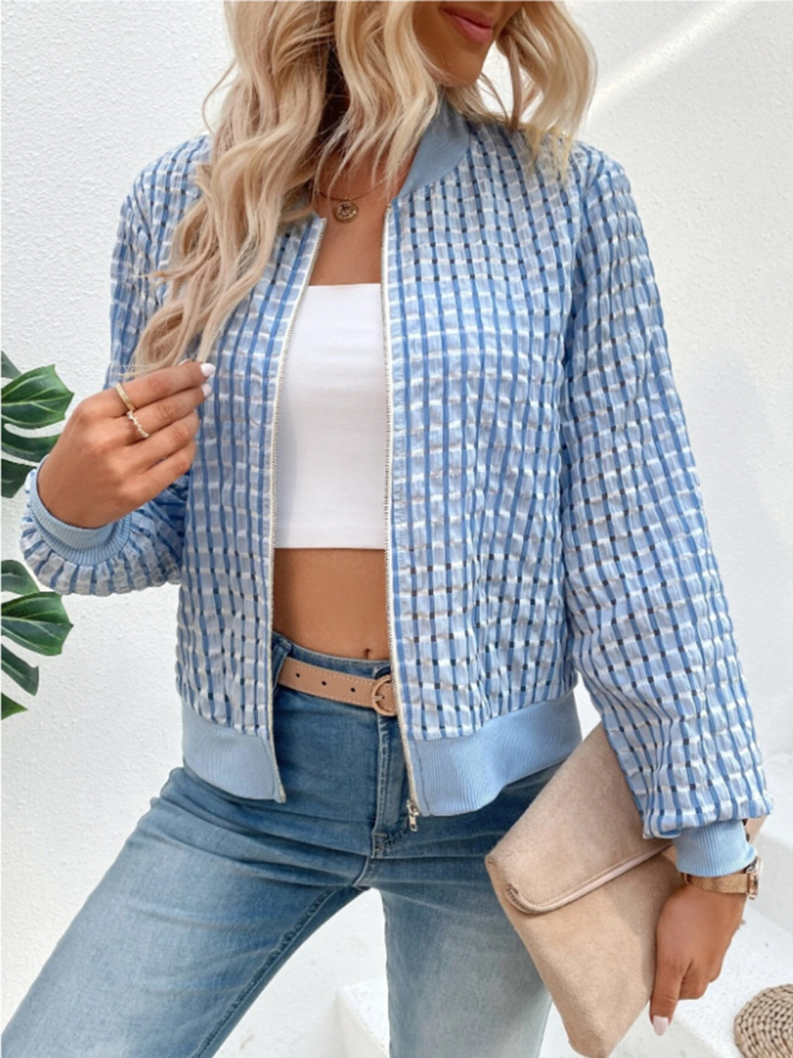 Veste zippée à manches longues