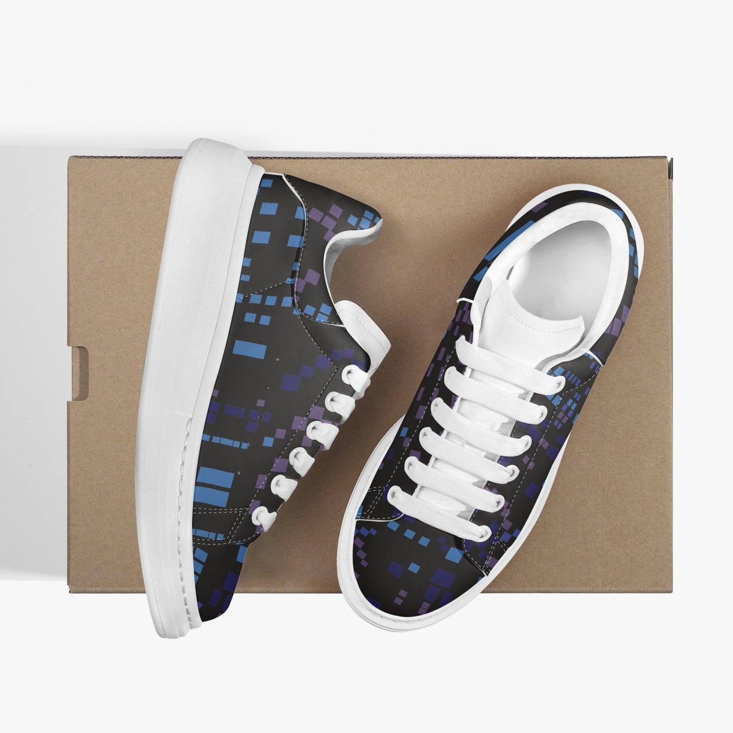 Zapatillas de cuero con estampado arquitectónico Jacki Easlick 