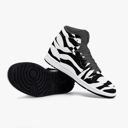 Zapatillas altas de piel con diseño de cebra de Jacki Easlick 