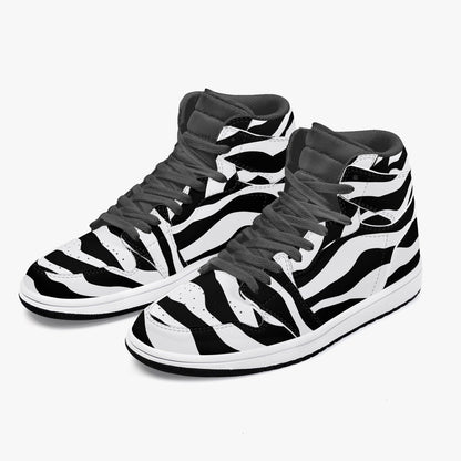 Zapatillas altas de piel con diseño de cebra de Jacki Easlick 