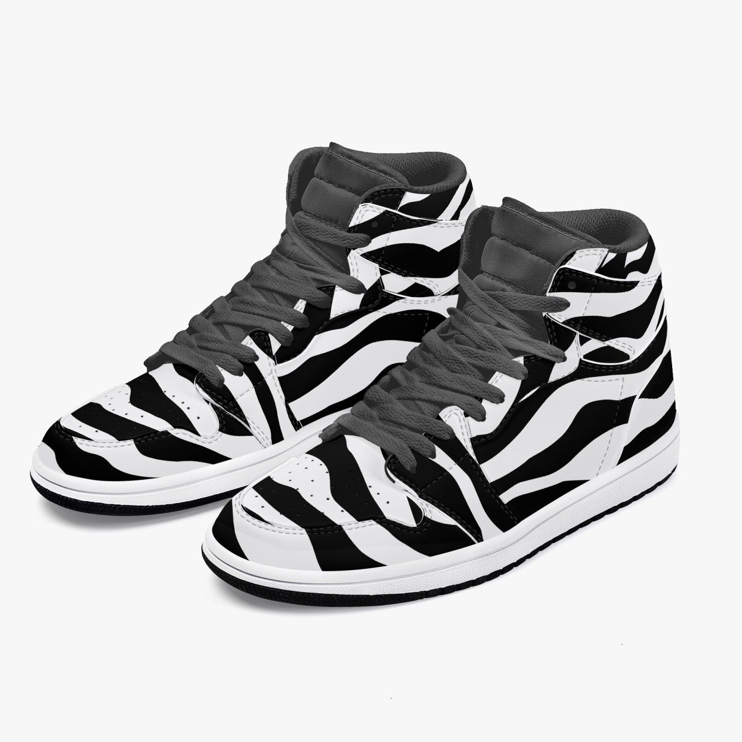 Zapatillas altas de piel con diseño de cebra de Jacki Easlick 