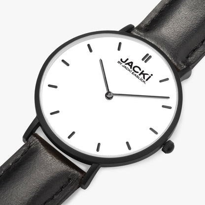 Reloj de cuarzo Jacki Easlick con correa de cuero ultrafina
