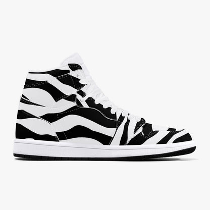 Zapatillas altas de piel con diseño de cebra de Jacki Easlick 