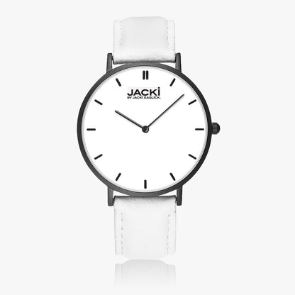 Reloj de cuarzo Jacki Easlick con correa de cuero ultrafina