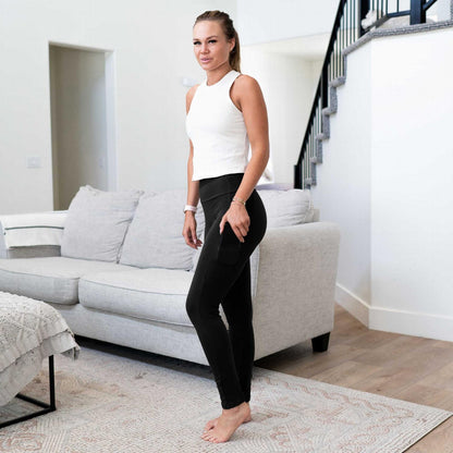 Leggings largos de cintura alta con bolsillo para el teléfono