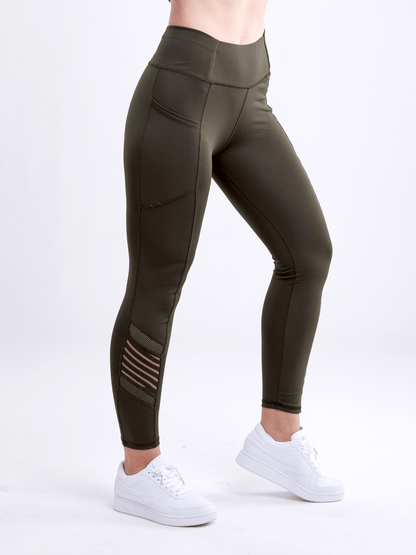 Legging de Pilates taille haute JupiterGear avec poches latérales et pan en maille