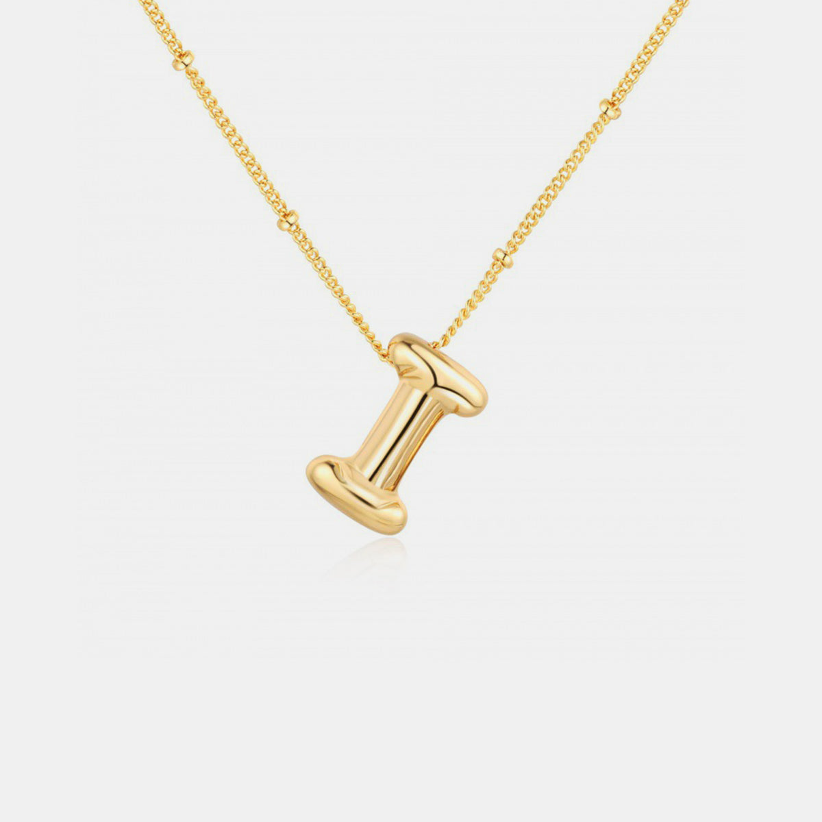Collier pendentif lettre plaqué or