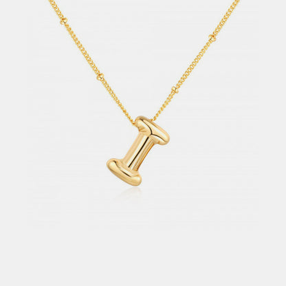 Collier pendentif lettre plaqué or