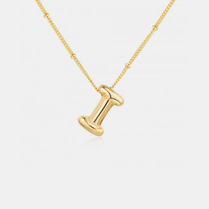 Collier pendentif lettre plaqué or