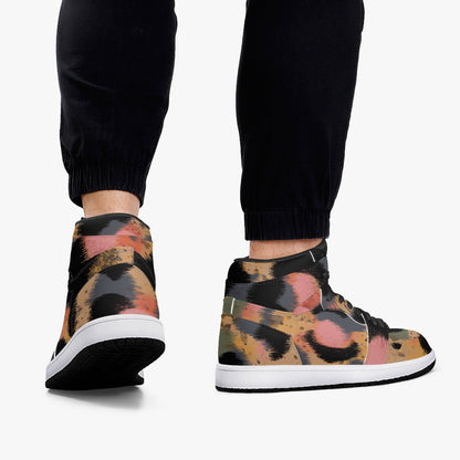Zapatillas altas de cuero con estampado de leopardo de Jacki Easlick 