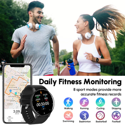 Reloj inteligente Bluetooth P67 resistente al agua con cámara y control remoto.