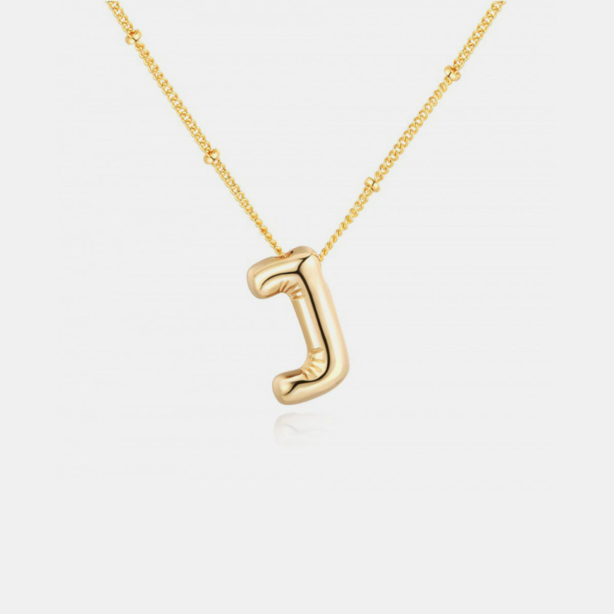 Collier pendentif lettre plaqué or