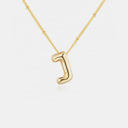 Collier pendentif lettre plaqué or