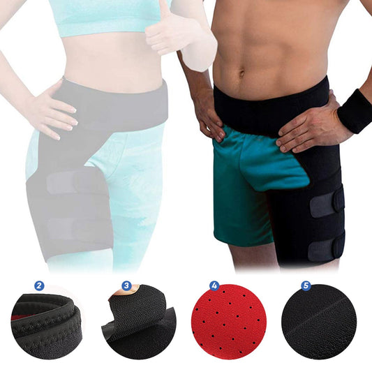 1/2 manchon de compression réglable unisexe pour hanche et cuisse