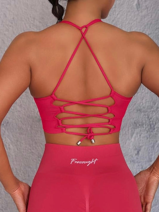 Sports Bras for Women Padded Workout Racerback Tank Tops High Neck Sle