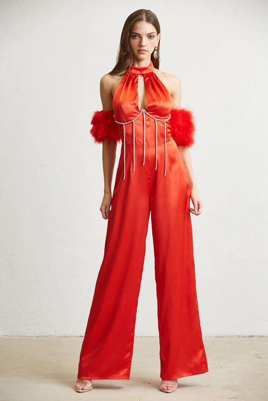 Robe de soirée formelle à col montant en satin de luxe Valentina