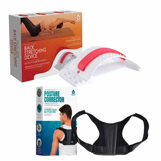 Kit esencial para la salud de la espalda de Pursonic: estiramientos y postura de varios niveles
