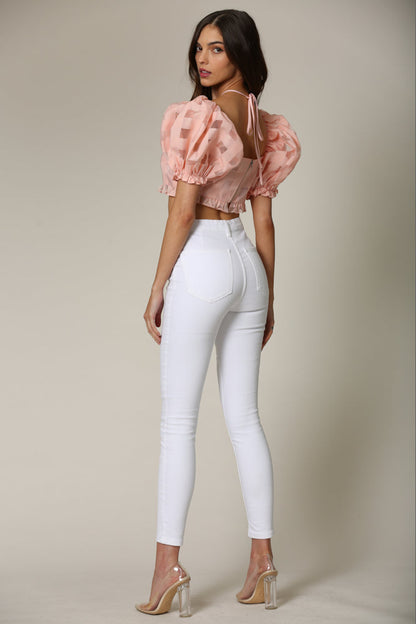 Square Neck Puff Sleeve Top – Elegant & Trendy for Every Occasion