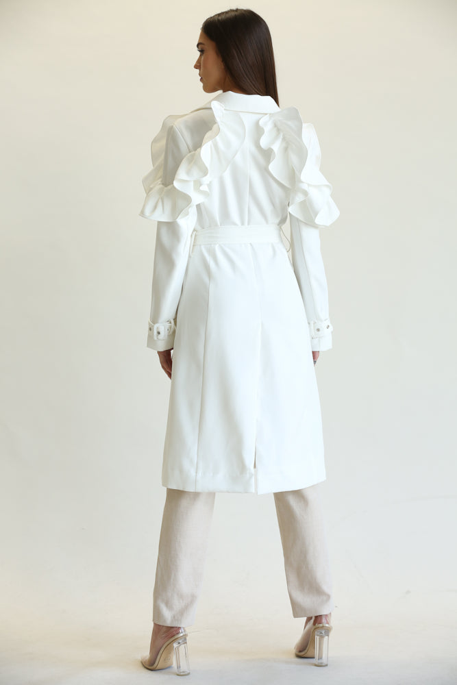 Abrigo elegante para mujer en invierno