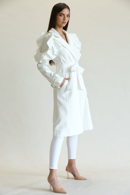 Abrigo elegante para mujer en invierno