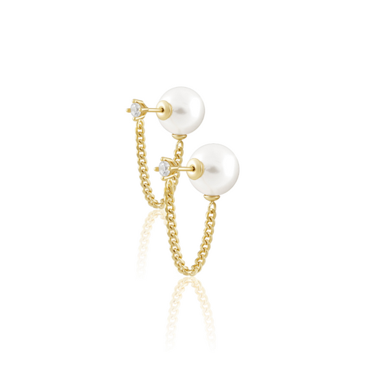 Boucle d'oreille en perle de juin