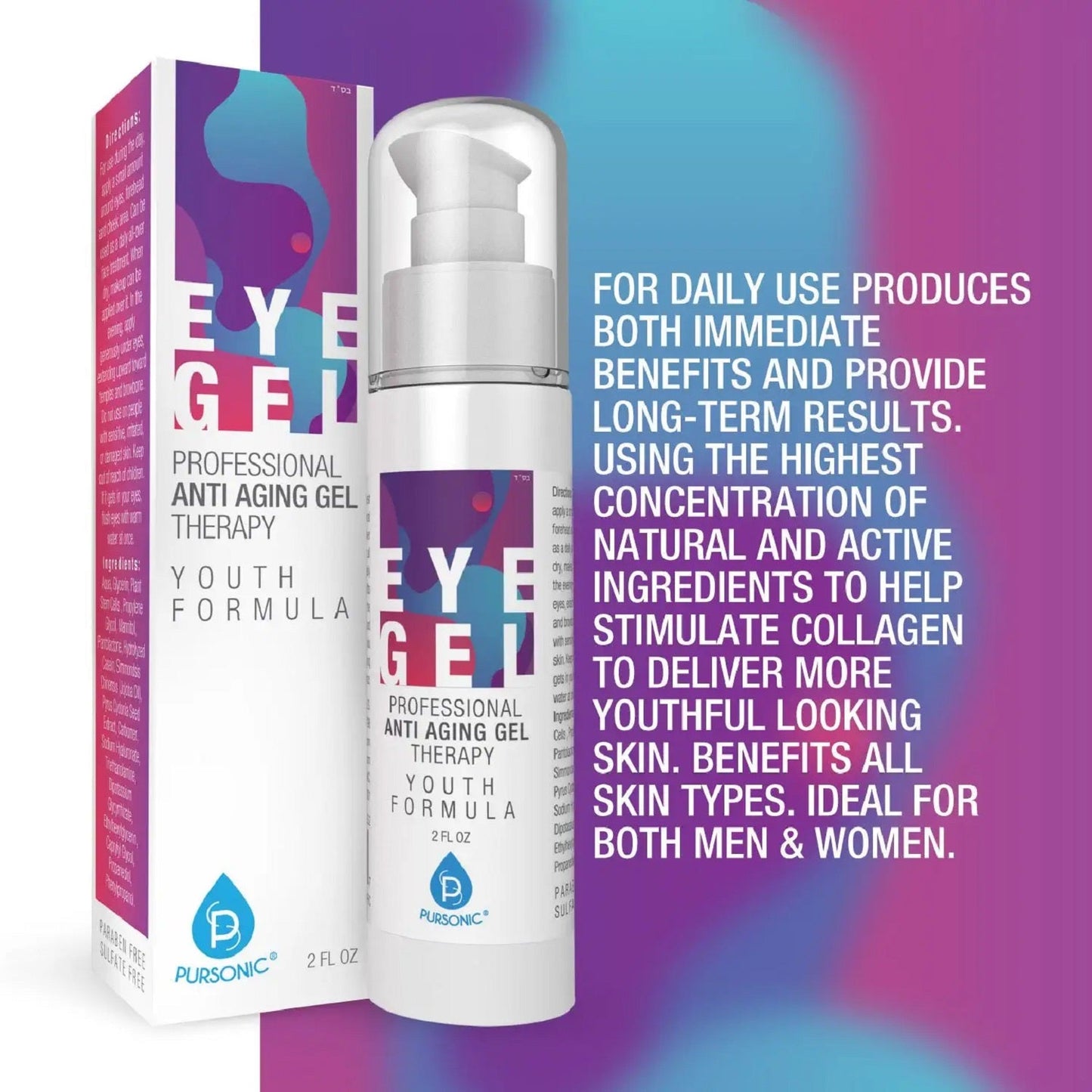 Gel antienvejecimiento profesional para ojos, 2 oz