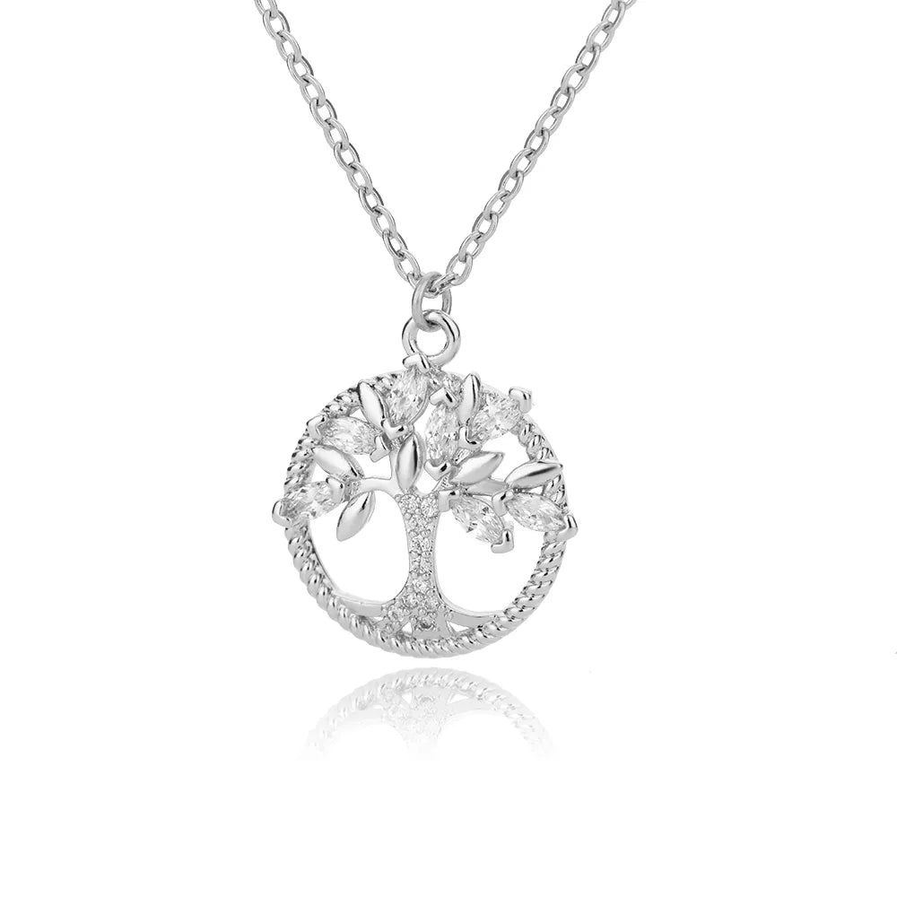 Hermoso collar de cristal del árbol de la vida