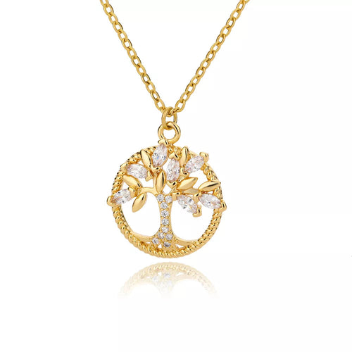 Hermoso collar de cristal del árbol de la vida