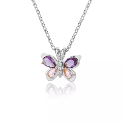 Cute Crystal Butterfly Necklace