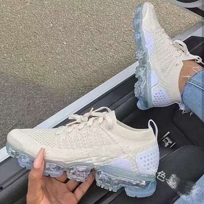 Zapatillas moradas 2021 para mujer, zapatos casuales de malla con colchón de aire, planas 