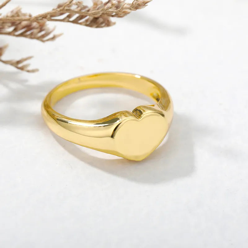 Anillo de corazón de acero inoxidable