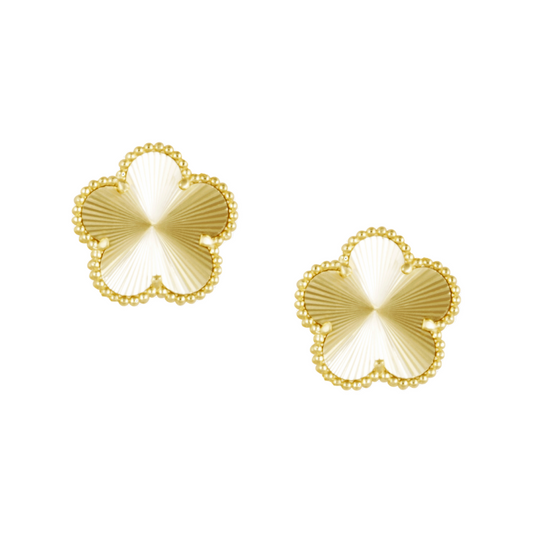 Boucles d'oreilles à tige Adeline Clover en or