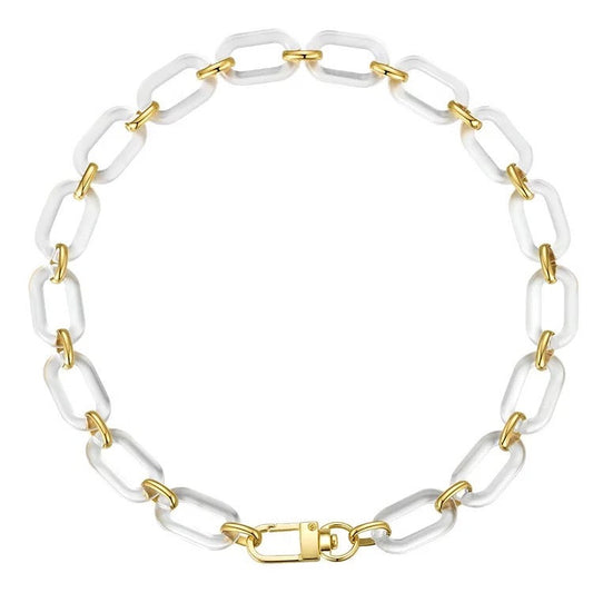 Collier transparent en acrylique Jenna