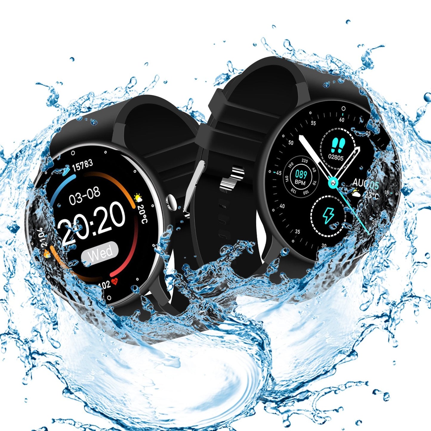 Reloj inteligente Bluetooth P67 resistente al agua con cámara y control remoto.