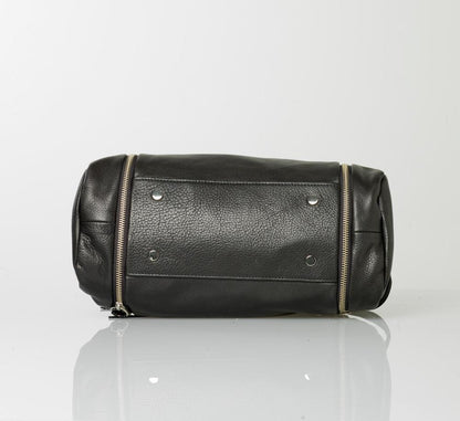 Gold Real Python Satchel with expanding zippers