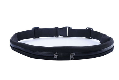 Cinturón para correr de doble bolsillo Stride y riñonera de viaje para actividades al aire libre