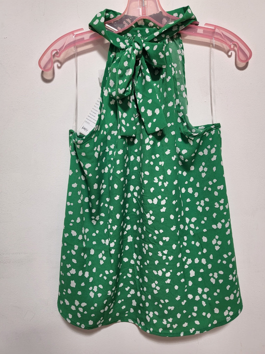 Top sin mangas con cuello halter y estampado abstracto