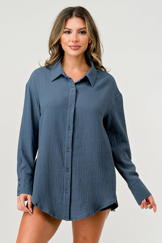 Camisa extragrande con botones: un estilo informal sin esfuerzo