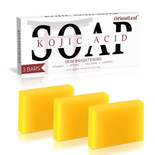 Jabón de ácido kójico (65 g x 3 barras) con vitamina C para reducir manchas oscuras