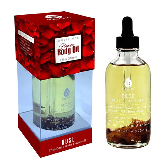 Aceites corporales multiusos de flor de rosa 4 oz 