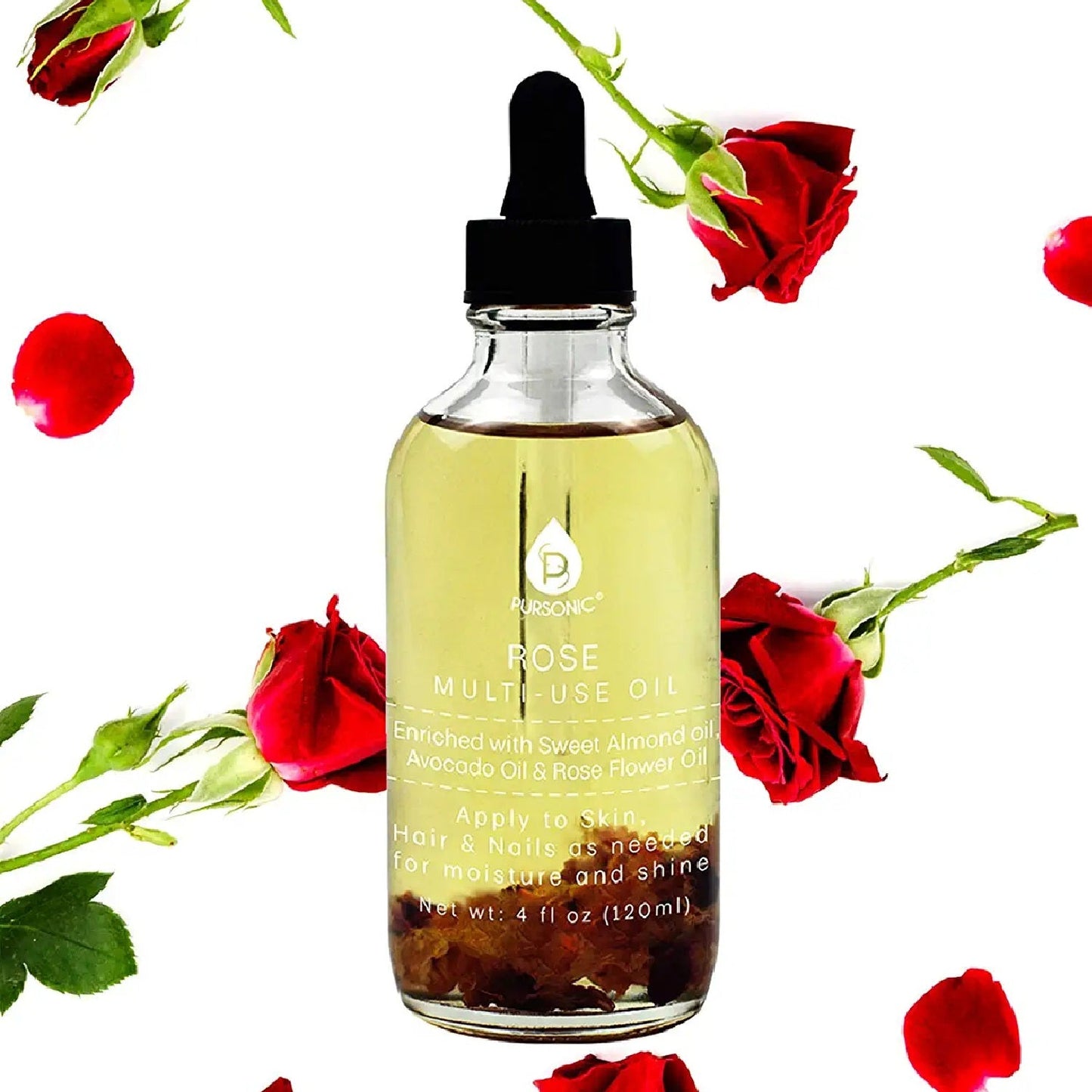 Aceites corporales multiusos de flor de rosa 4 oz 